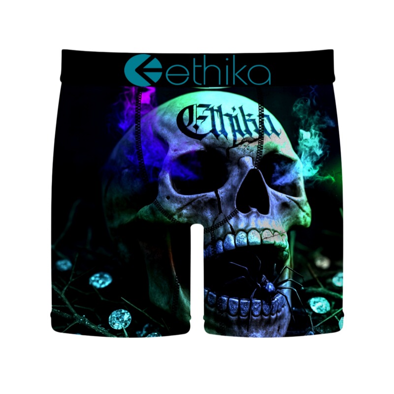 Ethika Men's Short Ice Silk Quick-Dry Underwear, Trendy North American Style, Personalized Sports Boxer Shorts for Men