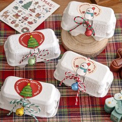 6枚の価格の新型insクリスマスmerry christmasクリスマスツリー雪だるま型ハート型ステッカー