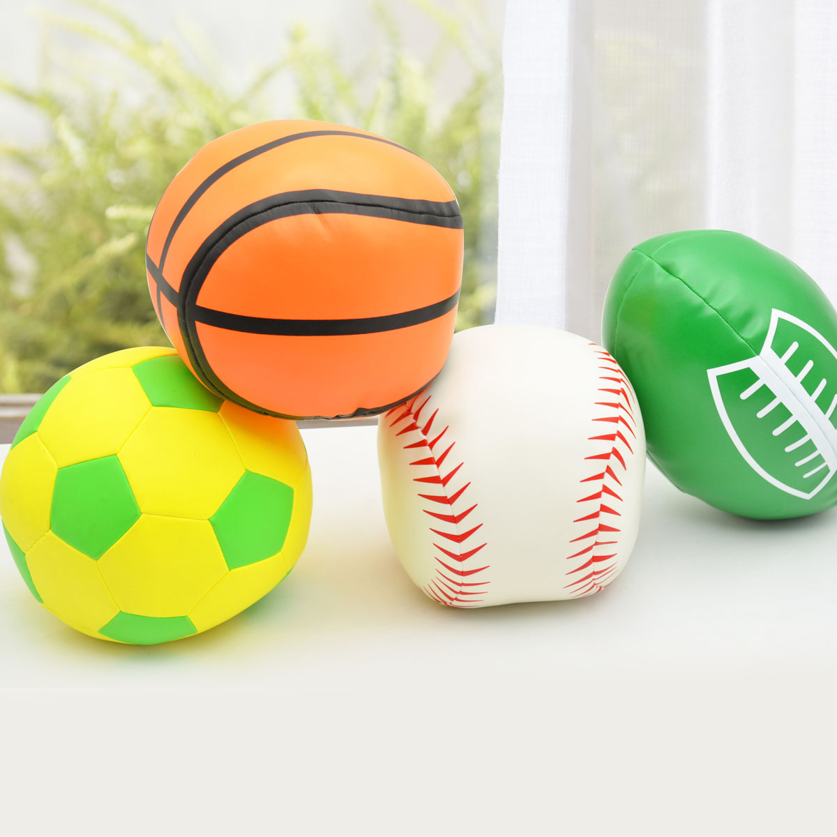Soft Football Soft Pu Football Filled Soft Basketball Ball Rugby Free Inflatable Football Solid Soft Ball Set
