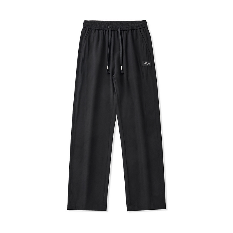 summer thin slacks men's simple badge straight leg slacks men's american fat plus size men's pants_voghion.com