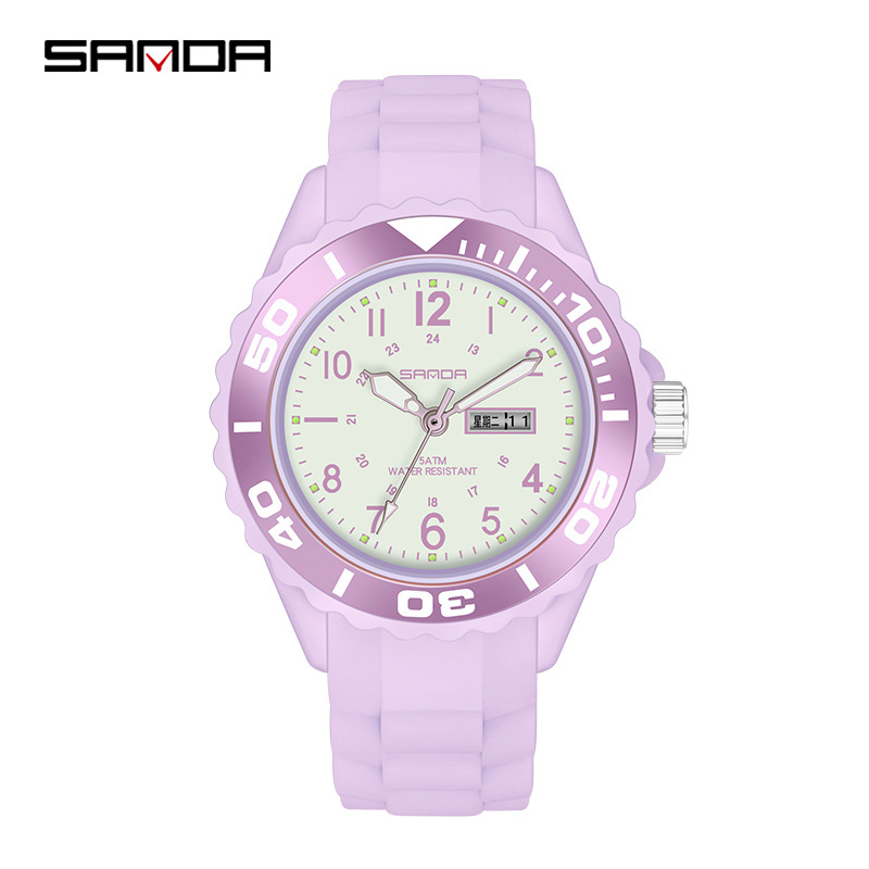 SANDA 1053 estilo reloj de cuarzo para hombres y mujeres estudiantes de secundaria fresco impermeable moda personalizada Reloj Deportivo Creativo