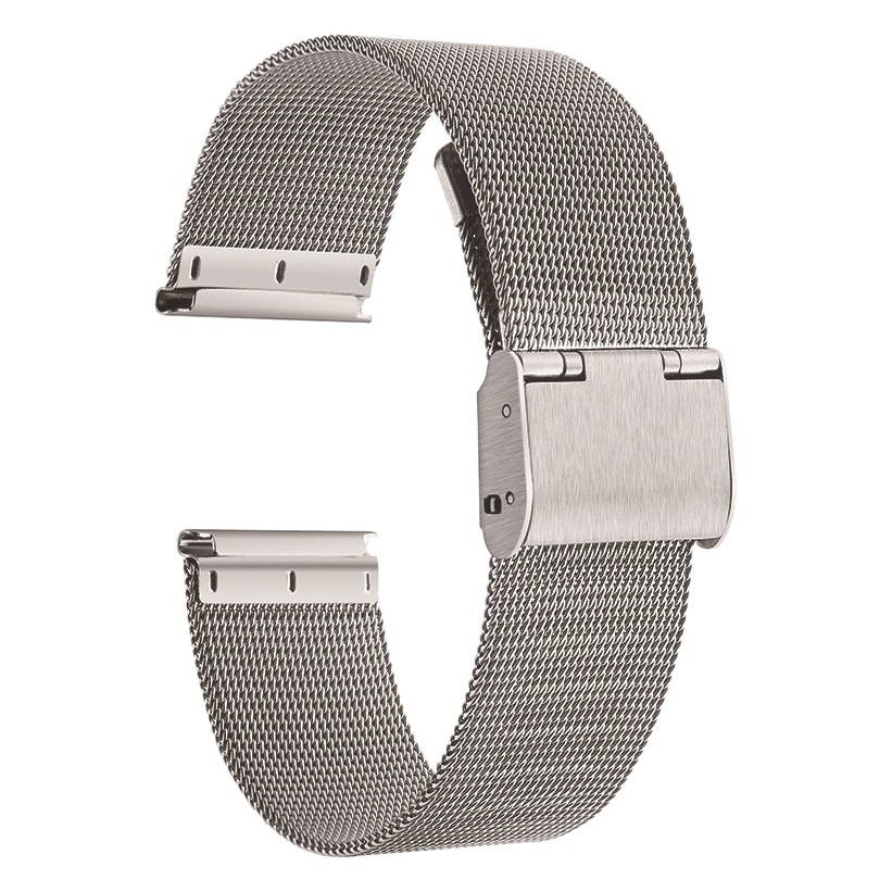 Yibo Stainless Steel Wire Strap 0.4 Wire Single Protective Silver Milan Strap Stainless Steel Mesh Strap Silver Watch Strap