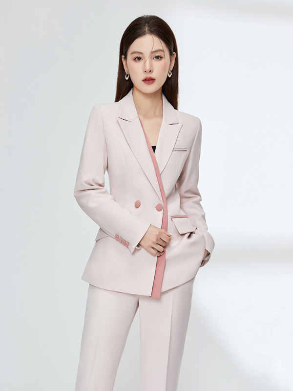 Early Spring New Professional Suit Beauty Salon Sense Fashion Design Sense Niche Pink Suit Coat Women Early Spring New Professional Suit Beauty Salon Sense Fashion Design Sense Niche Pink Suit Coat Women