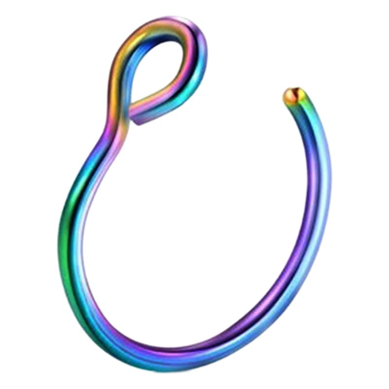 316l Stainless Steel U-shaped Lip Ring Stainless Steel Piercing C- shaped Nose Ring Amazon Fish Hook Nose Ring Corner Nose Nail Jewelry