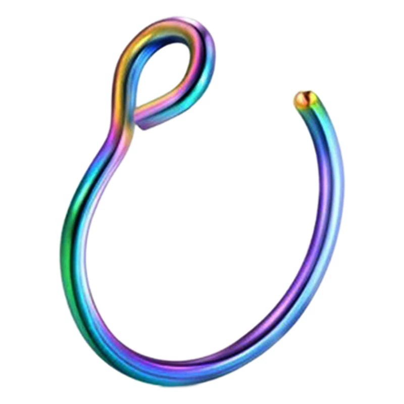 316L нержавеющая сталь U-образный кольцо для губ Пирсинг из нержавеющей стали C-образное кольцо в носу Амазонка рыболовный крючок кольцо в носу угол носа ногтей ювелирные изделия