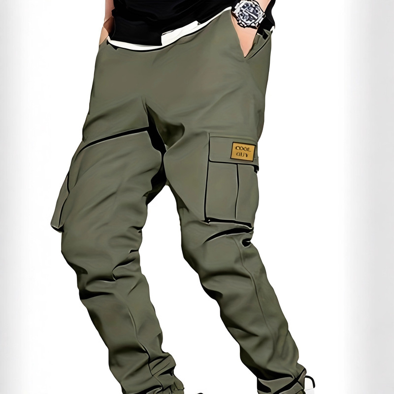 2025 Amazon Men's Casual Jogging Pants Drawstring Outdoor Leggings Cargo Pants Twill Jogging Sports Pants Hiking