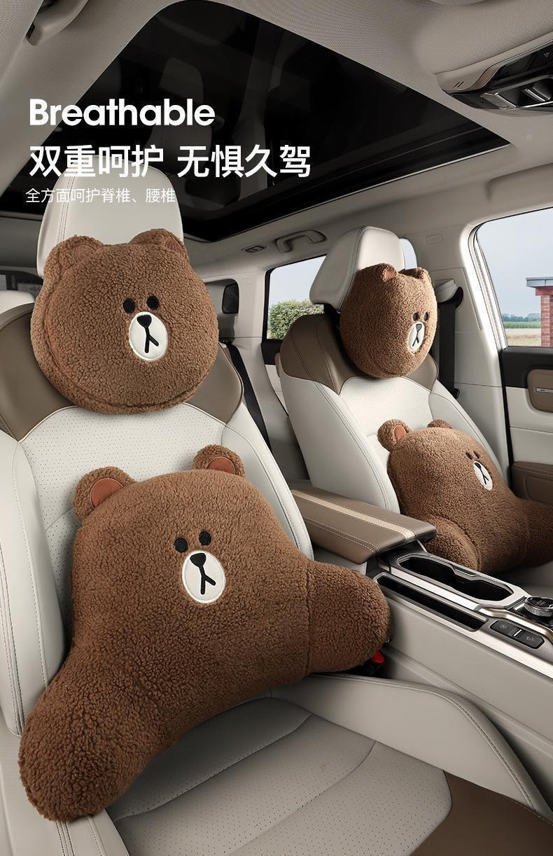 Car Lumbar Support Cushion for Driver's Seat, Cute Car Seat Cushion, Backrest Cushion