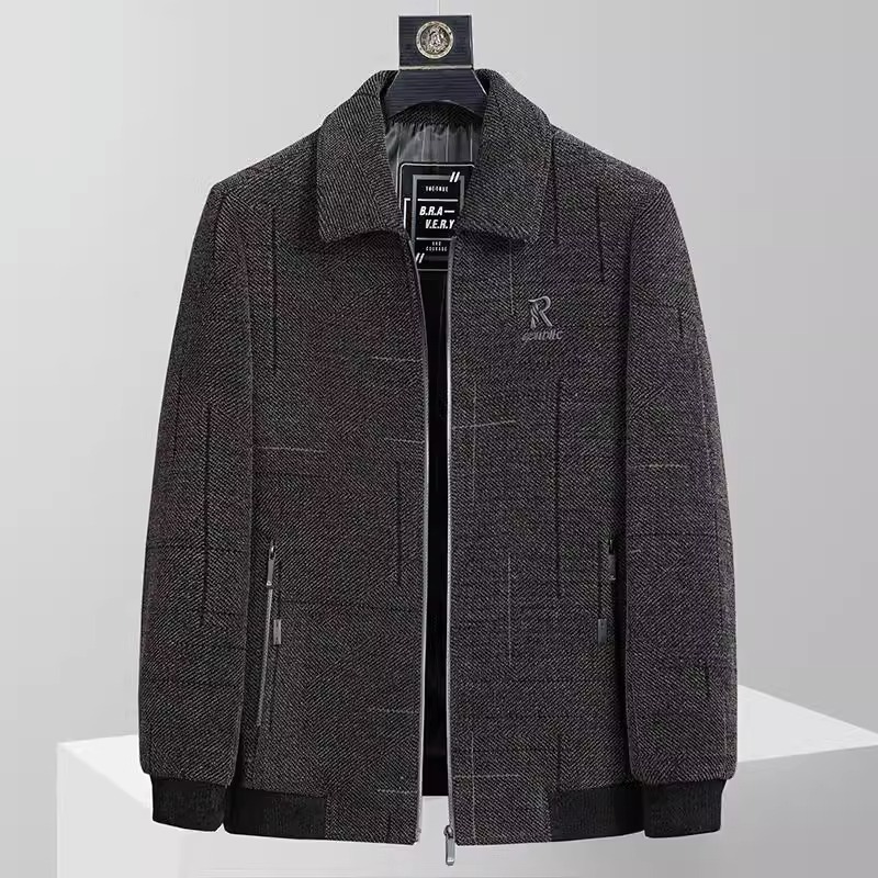 Transmisión en vivo popular 2023 primavera y otoño chaqueta de hombre de mediana edad y ancianos chaqueta de hombre de mediana edad chaqueta de hombre de otoño