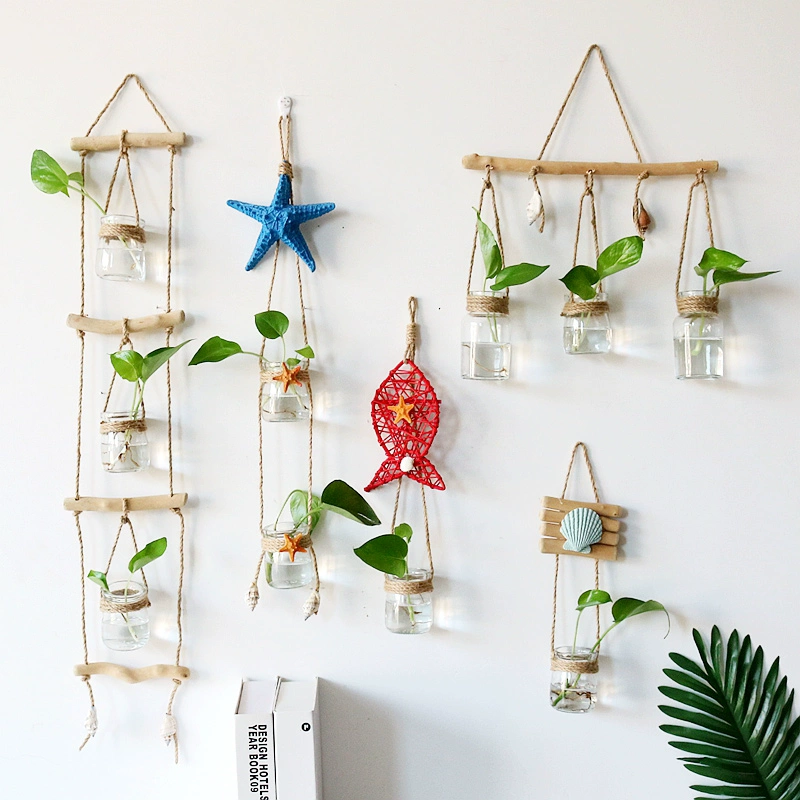 Настенный декор из стеклянных вазонов для гидропонных растений в стиле инстаграм, комплект из маленьких подвесных бутылочек для плюща.