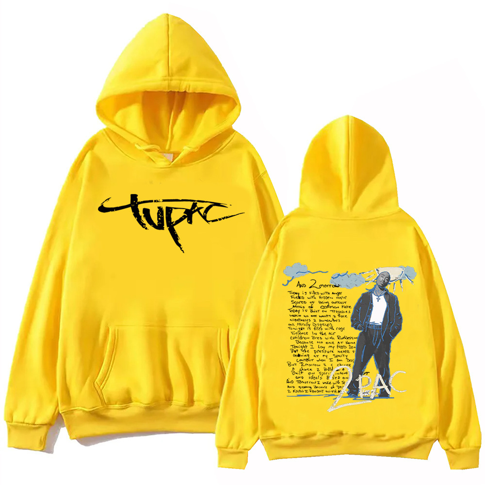 Tupac Shakur 2pac Hoodie Harajuku Hip Hop Pullover Tops Swe