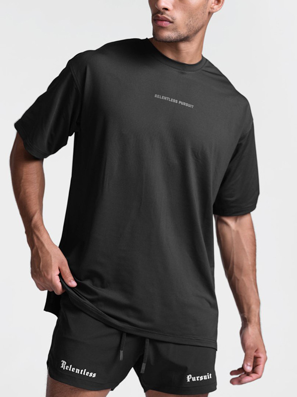 Camiseta Deportiva de Manga Corta para Hombre, Estilo Americano, Talla Grande, Primavera-Verano 2025, Secado Rápido y Transpirable