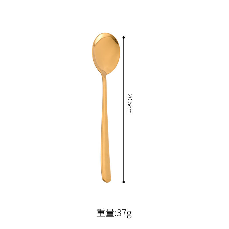 한국식 수저 (광택 골드)