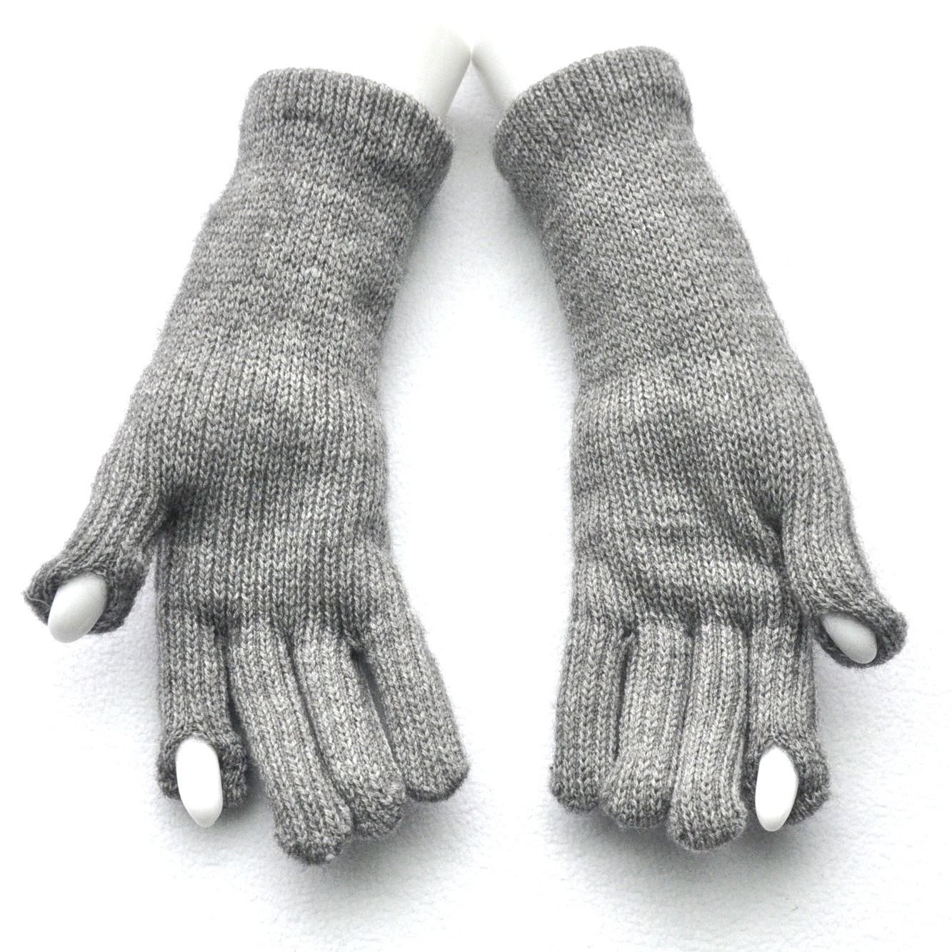 Invierno de las niñas de estilo coreano cálido puño alargado guantes de lana de alpaca gruesa lana de punto guantes de cinco dedos