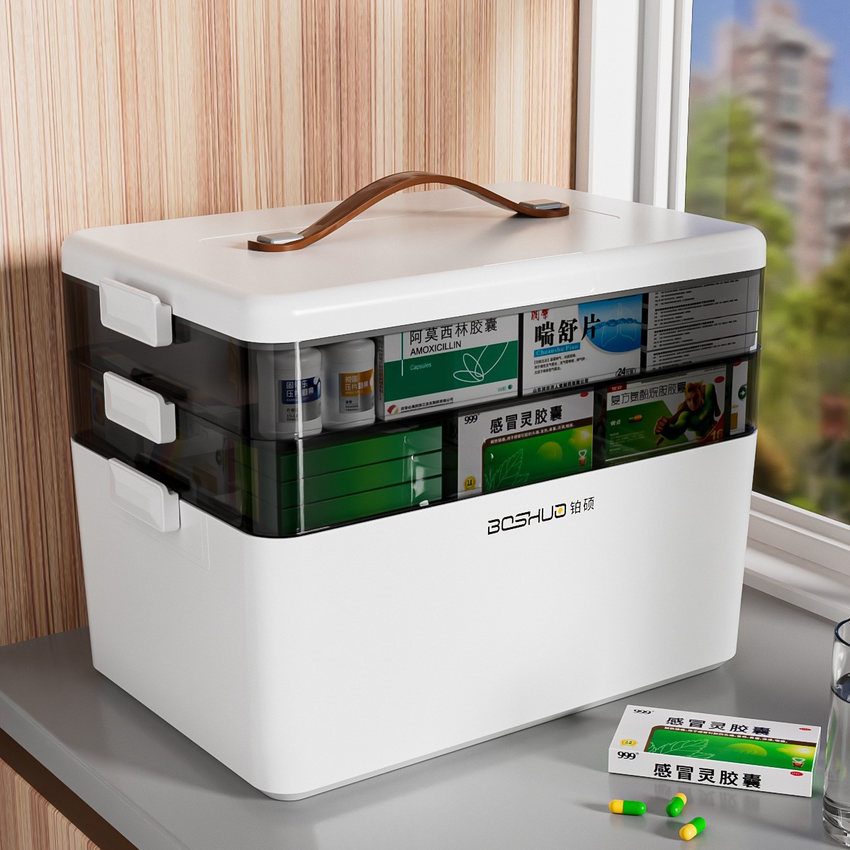 Medicine Storage Box Household Medicine Box Large Capacity Medicine Storage Box Multi-Layer Large Medical First Aid Medicine Box