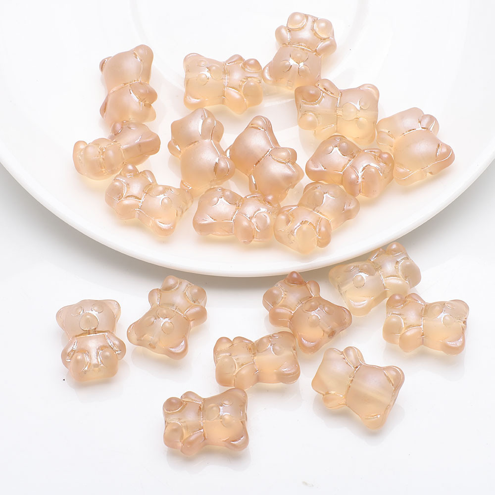 20 PCS/Package 12 * 14mm Hole 1~1.9mm Glass Bear Beads display picture 5
