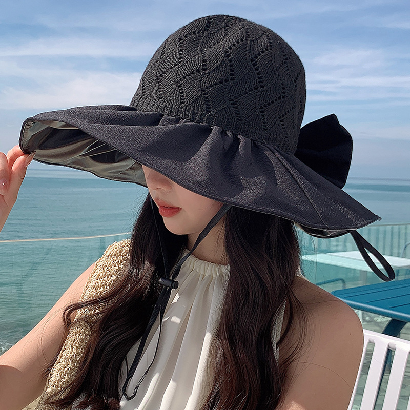 Women's Vintage Style Bow Knot Big Eaves Bucket Hat display picture 8