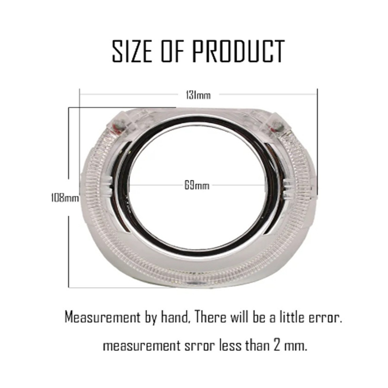3.0SMAX una cubierta de lente de faro de automóvil cubierta de decoración de ángel ojo de una sola sombrilla semicircular
