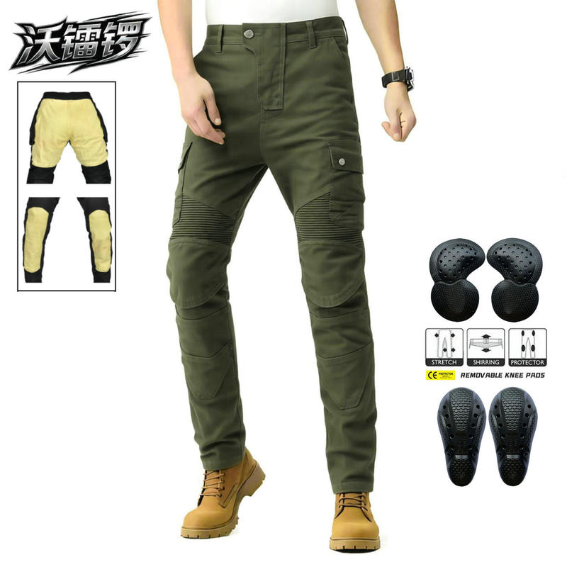Volero Motorcycle Riding Jeans Tactical Retro Anti-Fall Motorcycle Pants Kevlar Tear-Resistant Riding Pants