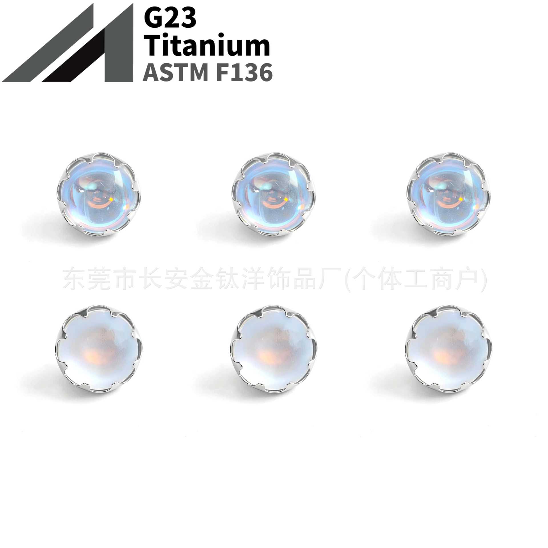 16G labret stud size and finish detail