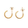 Fashionable brand earrings stainless steel, universal accessory, European style, simple and elegant design