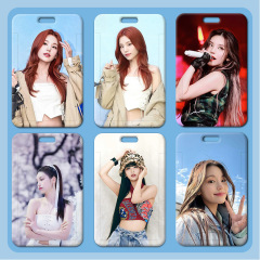 黃禮志卡套批發塑料滑蓋學生校牌飯卡胸牌小卡工作證卡套門禁公交