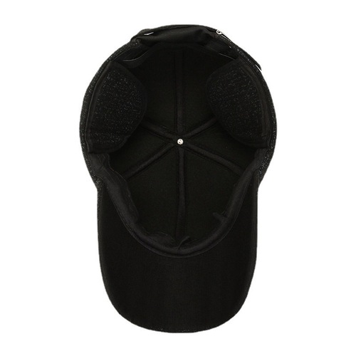 Men's Winter Middle-Aged and Elderly Woolen Duckbill Hat, Father and Grandfather Ear Protection, Thick Warmth Baseball Hat, Cold Prevention Cotton Hat