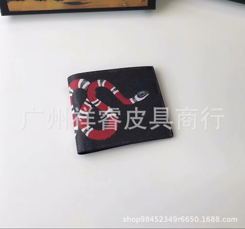 Suministro directo de fábrica billetera de impresión de dibujos animados de alta gama billetera de impresión de color animal lindo billetera de hombre corta multi-tarjeta