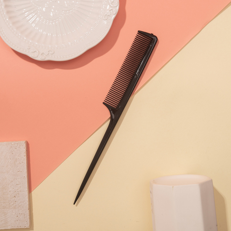 Peine con punta puntiaguda, especializado para maquilladores, peine profesional para peluquería con punta puntiaguda para separar el cabello, antiestático para cabello largo de mujer.