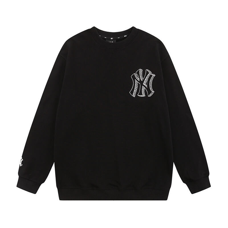 高版本MLB印花大logo运动休闲男女秋冬情侣款百搭圆领卫衣|undefined
