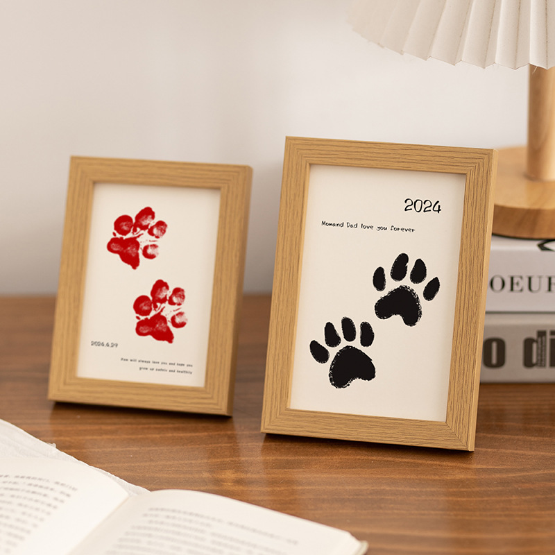 cross-border pet hand print photo frame baby inkpad baby hand and foot print diy picture frame hollow baby one-year-old foot print cross-border pet hand print photo frame baby inkpad baby hand and foot print diy picture frame hollow baby one-year-old foot print