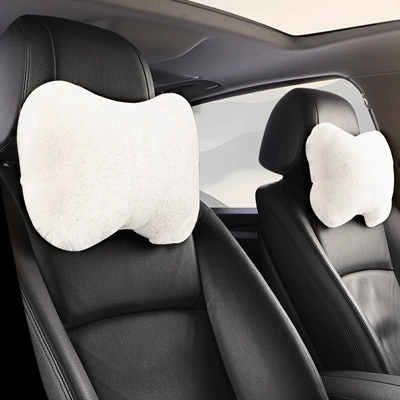 Waist support, Pillow, Neck Pillow, Waist Pillow - white-2-headrests