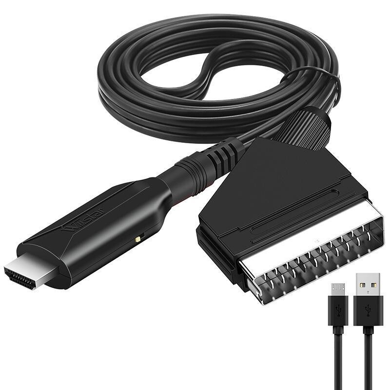 Manufacturer Wholesale Private Model Scart to Hd Converter Upgraded Version with Cable Scart to Hdtv High-Definition Adapter