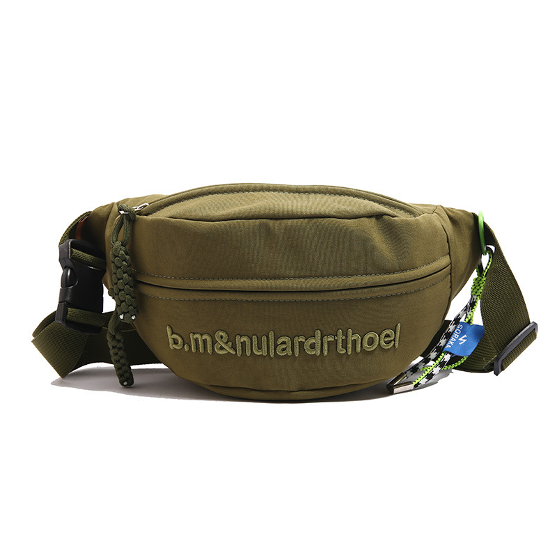 Bolsa de lona para mujeres 2025, nuevo estilo coreano de bolso de mochila deportiva casual popular, bolso de pecho de fuego, bolso de cintura de alta calidad