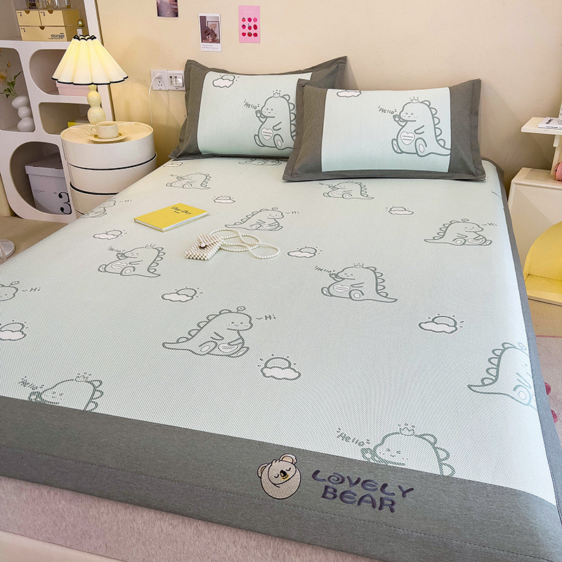 Cómoda estera de seda de hielo de verano, sábanas, estera, lavable a máquina, dormitorio de estudiantes, estera de paja de verano individual, cama doméstica, estera de ratán