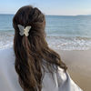 Matte crab pin, cute hairgrip with bow