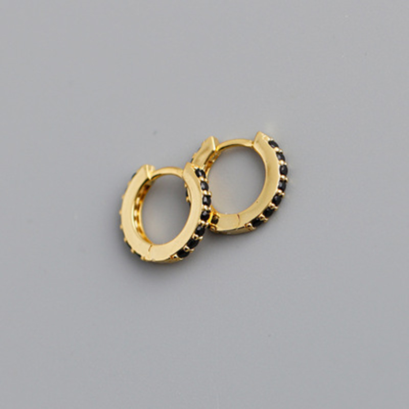 2021 New Foreign Trade 7mm Europe and America Cross Border S925 Silver round MicroInlaid Color Zircon Earrings Earrings Earrings for Womenpicture3