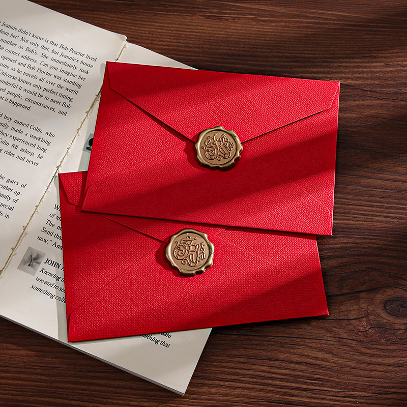 Sobre de lino grueso, juego de papelería de alta gama, carta de amor de confesión escrita a mano retro, carta de invitación con cabecera de carta de escritura de piel de vaca