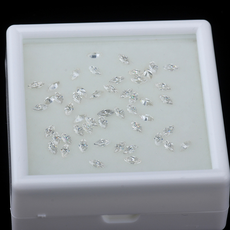 馬眼小配石莫桑裸石DEF色梧州批發直銷代發鑲配鑽分石莫桑配石