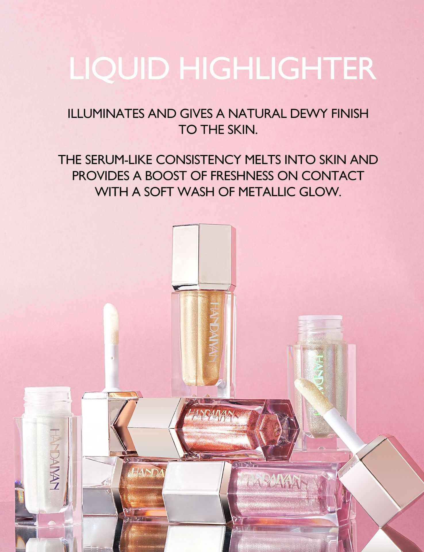 handaiyan Highlighter Contouring Liquid, Han Daiyan Facial Shadow Pearl Brightening Liquid, Cross-border Eyeshadow Liquid from Europe and America Specification drawing