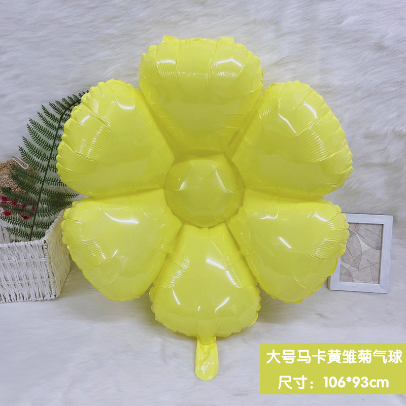 웃는 데이지 옐로우가없는 대형 마카