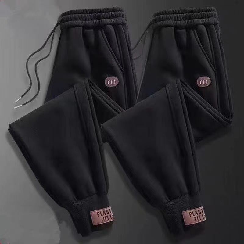 Men's Fleece-Lined Jogger Pants – Relaxed Fit Cuffed Sweatpants With Zipper Pockets (Extended Sizes 5XL)_voghion.com