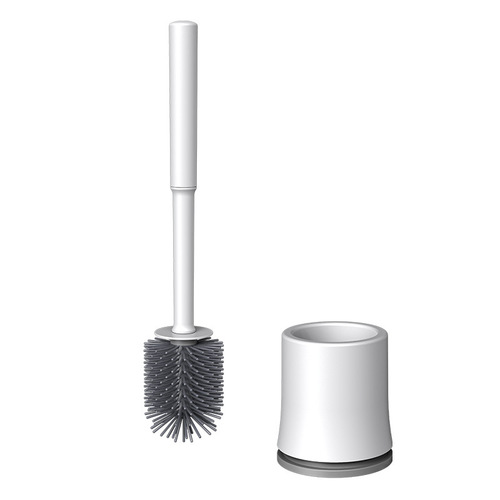 Manufacturer's wall-mounted household punch-free silicone long-handled set cleaning toilet brush without dead corners with base toilet brush
