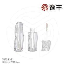 爆款波浪纹异形水波高透唇彩瓶唇蜜管唇釉管彩妆包材逸丰工厂直销