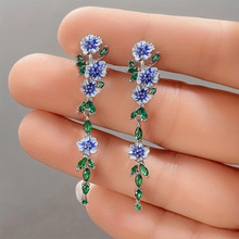 S 19857 Crystal Tassel Sweet Earrings ˮ��������������