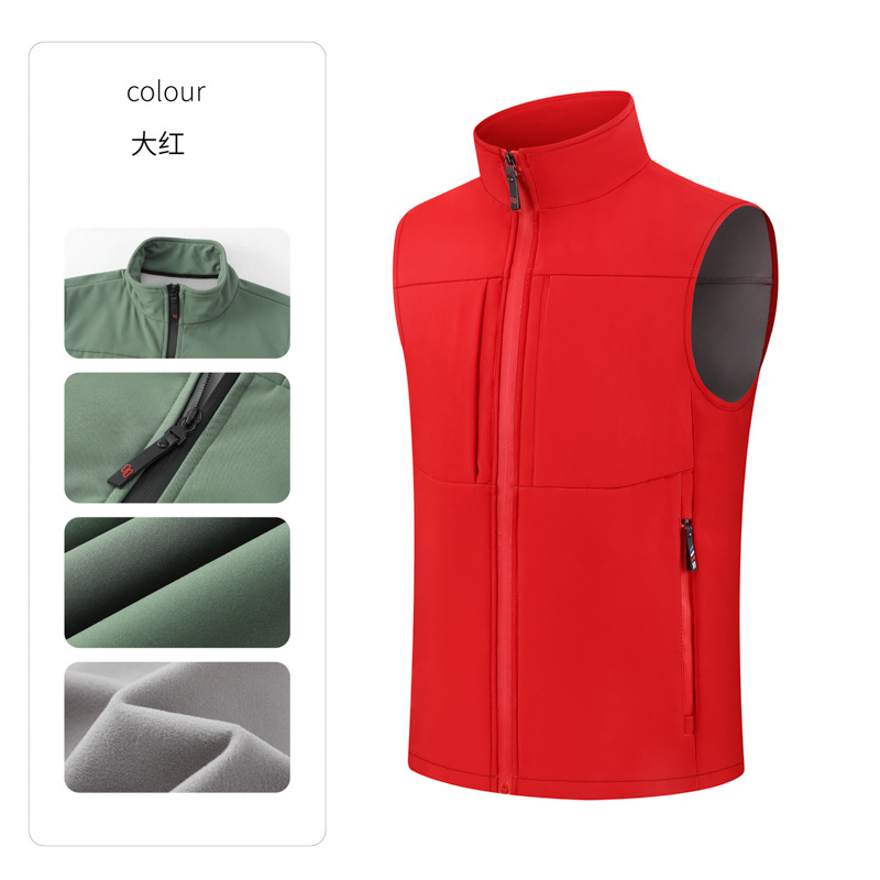 High-end transfronterizo collar estudio ropa de trabajo chaleco de equipo de publicidad chaleco logotipo impreso personalizado