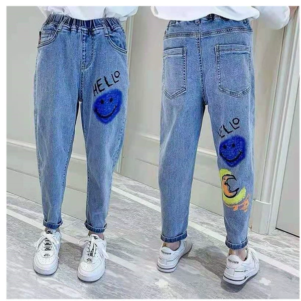 Moon smiling face trousers