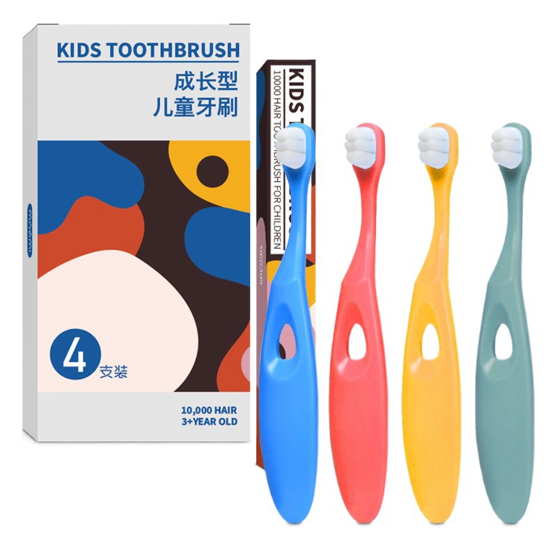 Продвинутая мягкая волосатая детская зубная щетка для детей с твердыми зубами