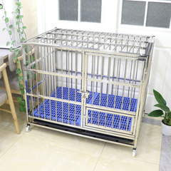 ステンレス製犬ケージ小型大型犬トイレ付き家庭用屋内外犬ケージ太くペットケージ