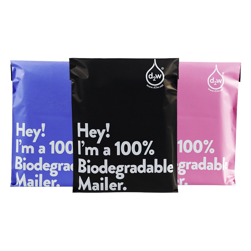 Respetuoso del medio ambiente degradable bolsa de embalaje engrosada envío gratis bolsa de ropa bolsa de embalaje impermeable colorido verde bolsa de expreso