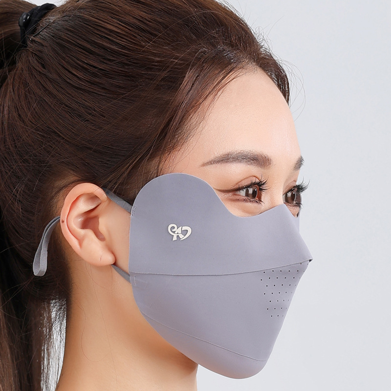 New sunscreen mask Ice Silk cool seamless mask anti-ultraviolet 3D three-dimensional breathable eye corner thin veil